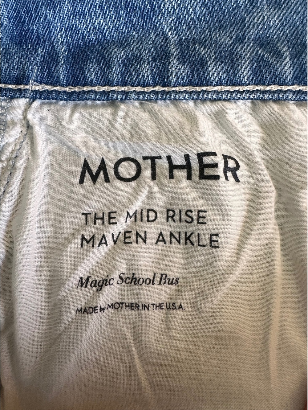 NWT MOTHER The Mid Rise Maven Ankle Jeans in Magic School Bus Wash Women’s 29 - Picture 8 of 15